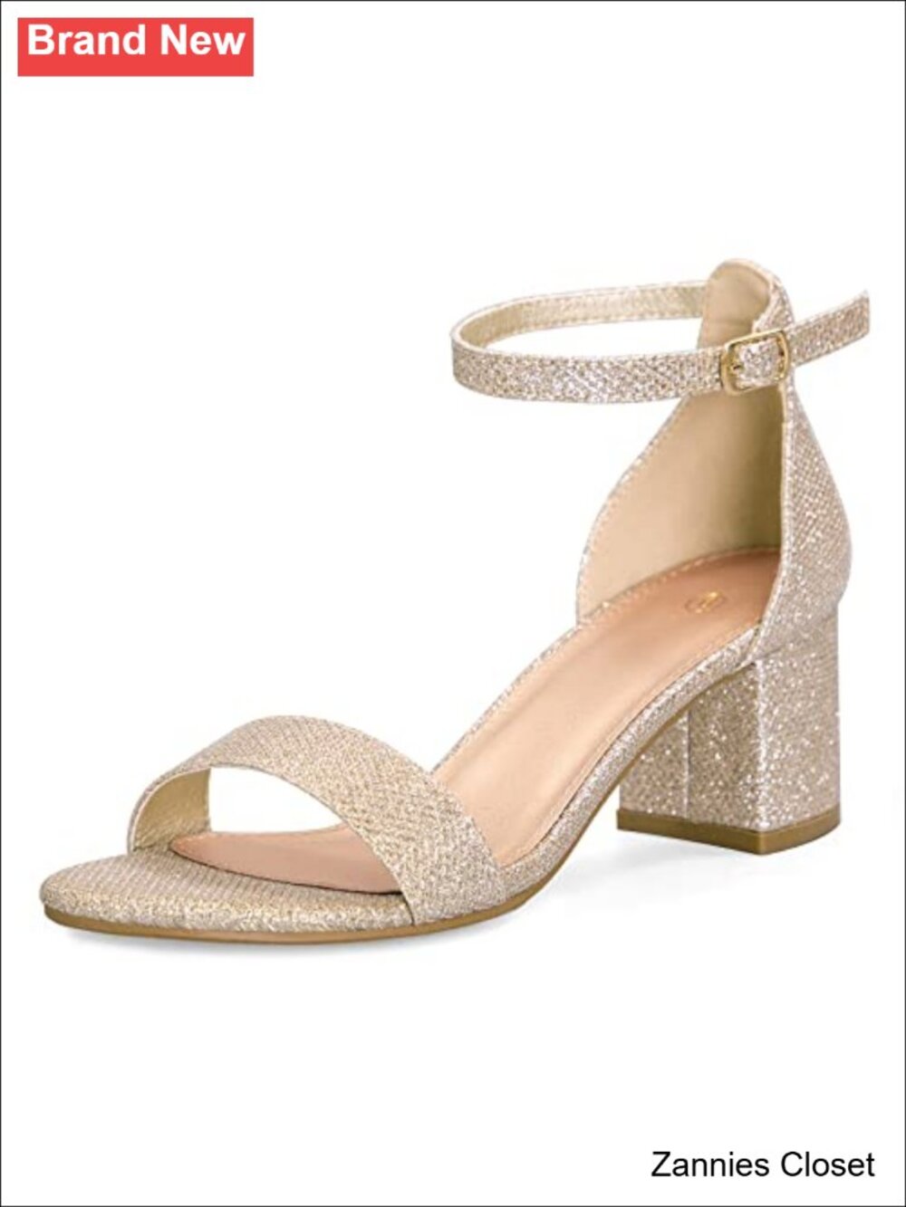 ✨mysoft Women's Chunky Heels Open Toe Dress Sandals with Ankle Strap